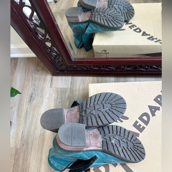 Dromedaries Boots, zipper and laces. Kiara, Teal size 9.5 - Picture 8 of 13